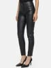 Tazzio Jeans Skinny Fit "F140" - Lederoptik - in Schwarz