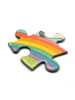 Mr. & Mrs. Panda Puzzle Einhorn Regenbogen Design ohne Spruch in Weiß
