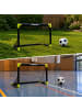 relaxdays Fußballtor in Schwarz/ Gelb - (B)90 x (H)60 x (T)60 cm