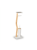 relaxdays WC Garnitur in Weiß/ Natur - (B)23 x (H)80,5 x (T)18 cm