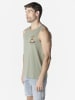 KOROSHI Herren baumwolle print tanktop in khaki
