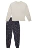 Schiesser Pyjama Family in beige-mel.