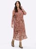 sheego Mesh-Kleid in rosenholz-camel-bedruckt