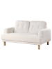 Beliani 2-Sitzer Sofa TUVE in Weiß/Braun - (W) 149 x (H) 85 x (L) 90 cm