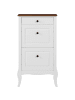Beliani Schuhschrank NUNDLE in Weiß/Braun - (W) 60 x (H) 108 x (L) 24 cm