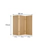 relaxdays Paravent in Natur/ Schwarz - (B)120 x (H)170 cm