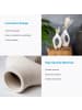 Intirilife 2er Set Deko Vase Keramik mit Loch für Pampasgras Trockenblumen Blumen in Weiß