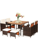 COSTWAY 9 tlg. Polyrattan Set Rattanmöbel in Beige