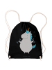 Mr. & Mrs. Panda Beutelrucksack Einhorn Fitness ohne Spruch in Schwarz