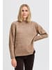 Pulz Strickpullover PZASTRA Regular fit in Tobacco Brown Melange