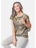 GOLDNER Ultraleichte Printbluse mit Kurzarm in natur / gemustert