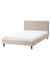 Beliani Doppelbett FITOU in Beige/Braun - (W) 130 x (H) 87 x (L) 214 cm