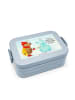 Mr. & Mrs. Panda Bento Box Nachtfalter Schneemann Design mit Spruch in Blau Pastell