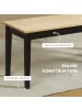 HOMCOM Sitzbank in Natur & Schwarz 102L x 36B x 45H cm