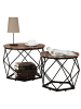 VCM  2er Set Beistelltisch Sofatisch Helaro M in Eiche Vintage