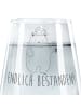 Mr. & Mrs. Panda Gravur Glas Bär Prüfung mit Spruch in Transparent
