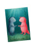 Mr. & Mrs. Panda Postkarte Axolotl Liebe Design ohne Spruch in Weiß