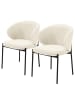 home24 home24 Polsterstuhl 2er-Set im modernen Stil in Creme