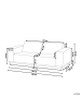 Beliani Gartensofa ROVIGO in Grau/Weiß - (W) 185 x (H) 67 x (L) 84 cm