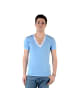 Eleven Paris T-Shirt L2 Basic Double V SS Azur Blau