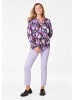 GOLDNER Kurzgröße:  Printbluse mit Allover-Druck in lila / gemustert
