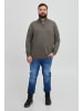 BLEND Strickpullover BHRobin BT 20713436 ME Strickpullover mit Leder-Patch in Grau