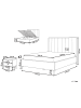 Beliani 4-tlg Schlafzimmer Set SEZANNE in Grau/Beige/Schwarz 150x215x142 cm