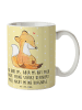 Mr. & Mrs. Panda Kaffeetasse Fuchs Multiple Sklerose mit Spruch in Gelb Pastell