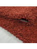 KADIMA DESIGN Teppich Hochflor Unifarben Polypropylen Wohnzimmer Shaggy in Terrakotta