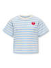 KIDS ONLY Gestreiftes T-Shirt mit Herz KOGLIVINA in chambray blue