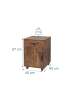 relaxdays Rollcontainer in Vintagebraun - (B)40 x (H)57 x (T)40 cm