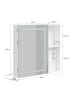 SoBuy Spiegelschrank in Reinweiß - (W) 15.5 x (H) 60 x (L) 60 cm