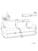 Beliani 3-Sitzer Sofa LUCAN in Beige/Gold - (W) 190 x (H) 75 x (L) 90 cm