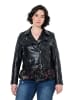 Ulla Popken Lederjacke in schwarz