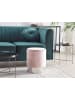 Beliani Pouf BRIGITTE in Rosa/Silber - (W) 36 x (H) 44 x (L) 36 cm