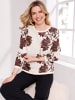 Sieh an! Jacquard-Pullover in elfenbein-schoko-gemustert