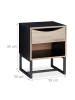 relaxdays Nachttischin Schwarz - (B)39 x (H)50 x (T)35 cm