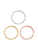 Elli Ring 925 Rosegold Ring Set, Bi Color_Tri Color in Dreifarbig