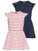 Kidsworld Jerseykleid in aprikot ringel + marine