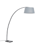 Beliani Stehleuchte BENUE in Grau/Schwarz/Weiß - (W) 160 x (H) 188 x (L) 50 cm