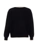 faina Women Cardigan in Schwarz Wollweiss