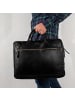 SID & VAIN Leder-Laptoptasche 15" Leder Businesstasche Unisex DIXON in schwarz