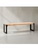 KADIMA DESIGN Esszimmerbank 140x40x45 cm Massivholz Metall Industrial,