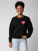 wat? Apparel Sweatshirt Pink Heart in Schwarz