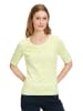 Betty Barclay Basic Shirt mit Rippenstruktur in Cream/Green