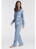 VIVANCE DREAMS Pyjama in hellblau-marine-Sterne