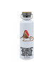 Mr. & Mrs. Panda Wasserflasche Rotkehlchen Schlitten mit Spruch in Weiß