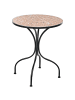 Beliani Outdoor Bistrotisch ADRANO in Schwarz/Orange - (W) 60 x (H) 74 x (L) 60 cm
