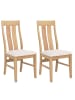 MCW 2er-Set Esszimmerstuhl M58, Helles Gestell, creme