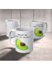 Mr. & Mrs. Panda Becher Avocado Schwangerschaft mit Spruch in Weiß